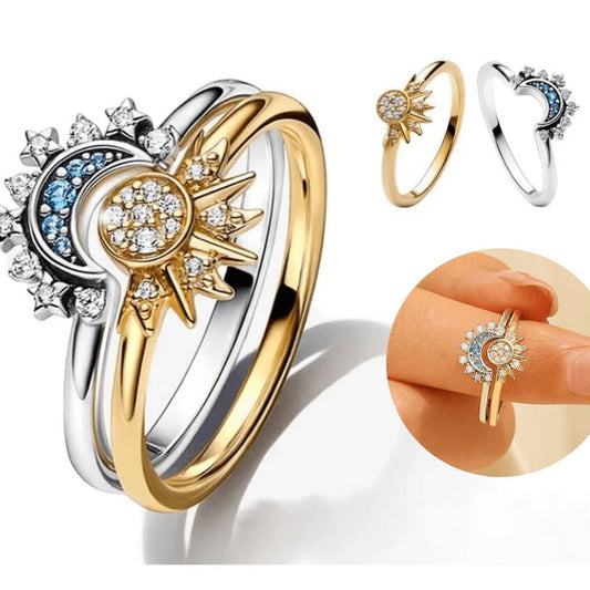 ANILLOS SOL Y LUNA ECLIPSE PAREJA